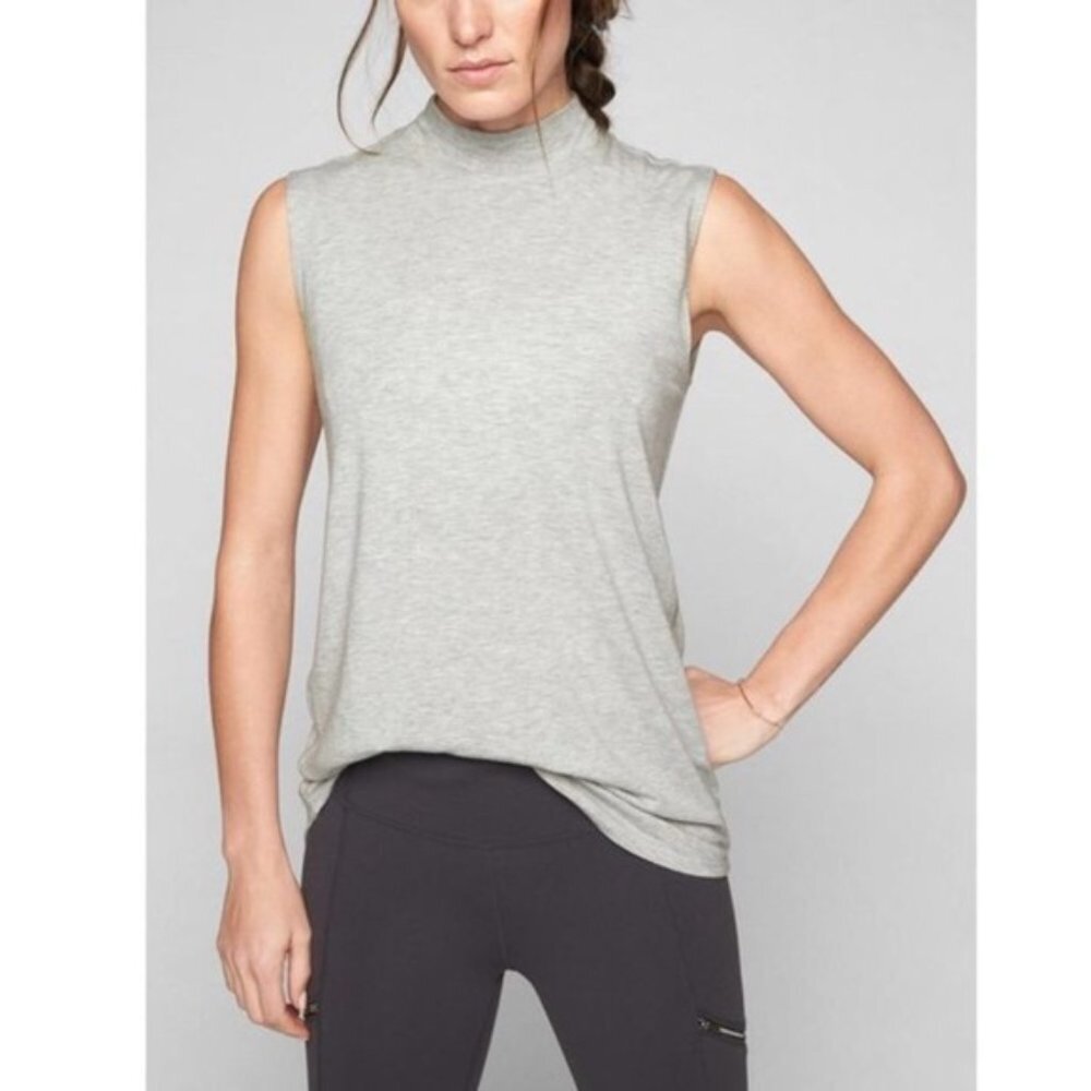 Athleta Threadlight Relaxed Mock Neck Tank